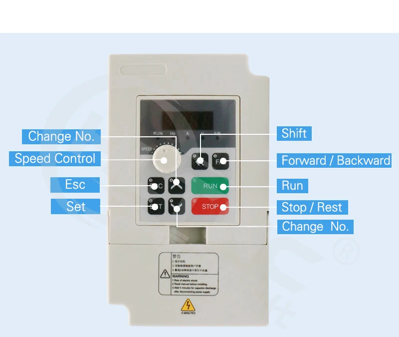 Экспресс- 1 комплект 2,2 кВт 220 v/380 v 300/400 Гц 18000/24000 об/мин шпиндель с воздушным охлаждением+ частотно-регулируемым приводом+ 1 комплект ER20 цанговый патрон для станка с ЧПУ
