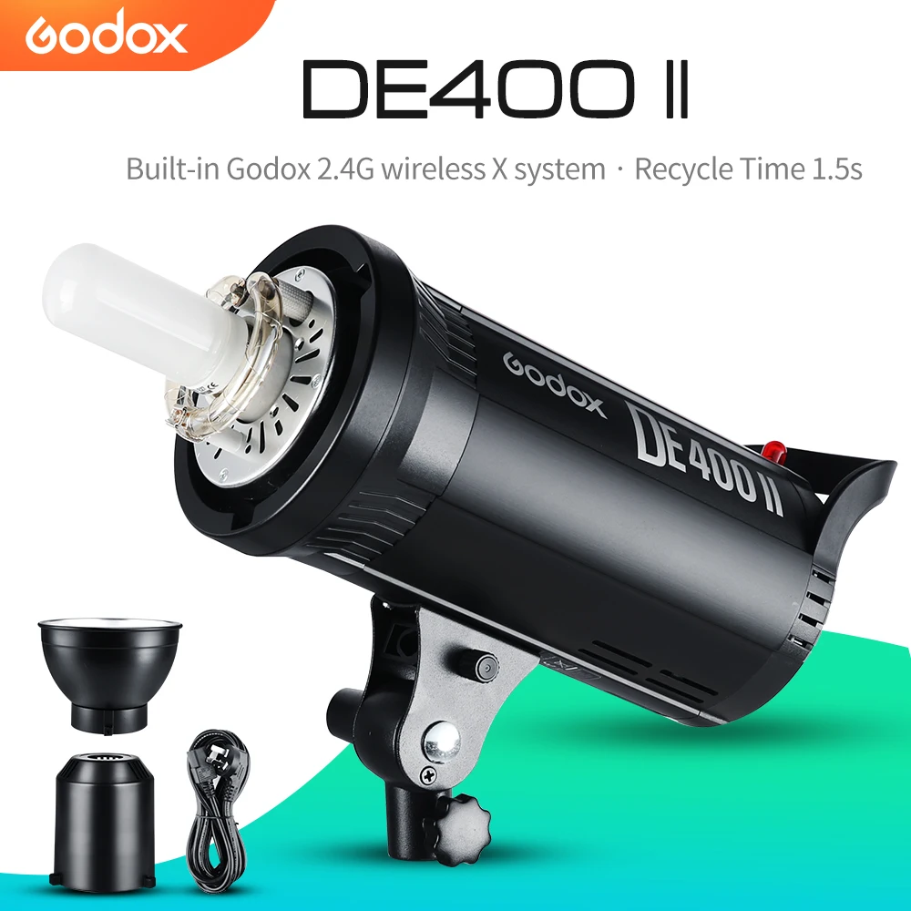 Godox DE400II 400 Вт 400Ws студийная вспышка GN65 Стробоскопическая Лампа головное Освещение