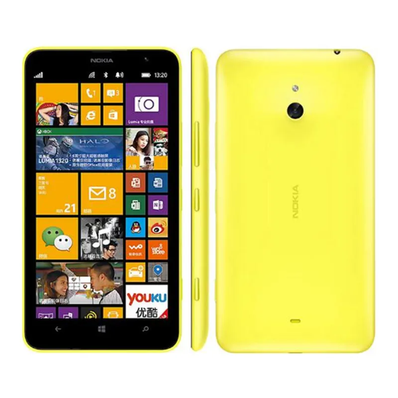 Nokia Lumia 1320,, разблокированные сотовые телефоны, два ядра, 6,0 дюймов, сенсорный экран, 5Мп камера, 3400 мАч, 8 Гб rom, 1 ГБ ram
