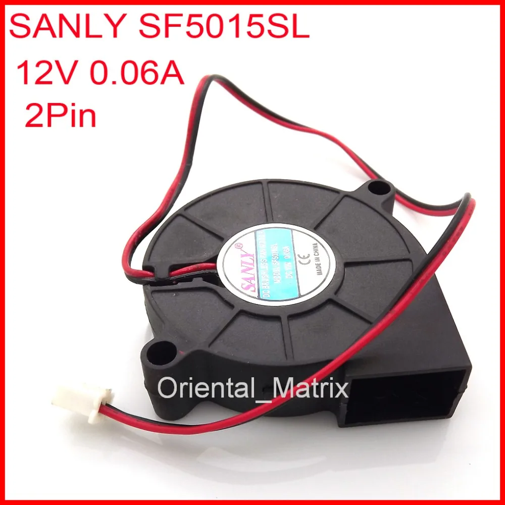 

Free Shipping 2pcs SF5015SL 12V 0.06A 50*50*15mm Ultra Quiet Humidifier Turbo Cooling Fan