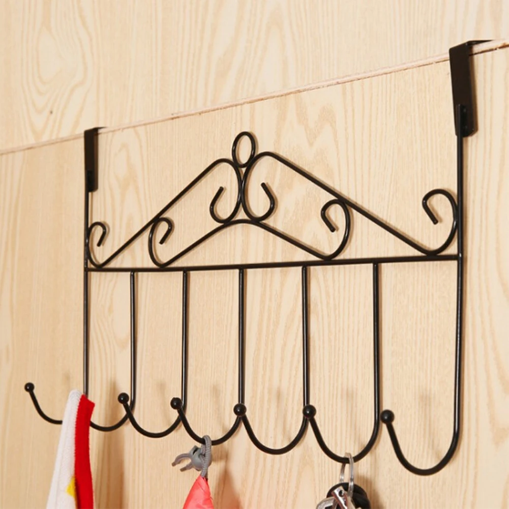 Cabinet Door Back Hooks Stainless Steel 7 Hanger Free Of Adhesive Clothes Towel Hanging | Дом и сад