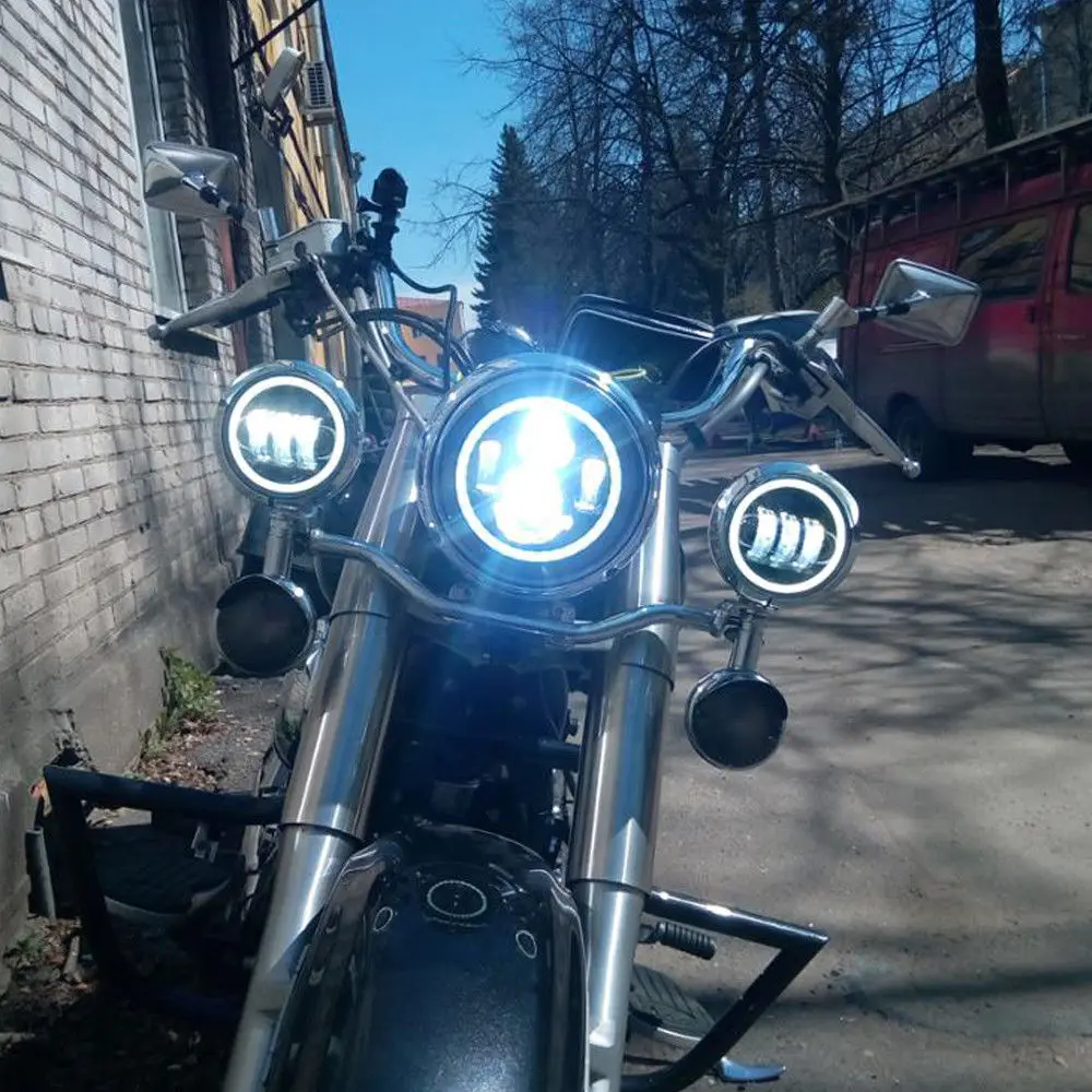 7 дюймов 60W светодиодный головной светильник бег для Harley Davidson Touring Road King DOT