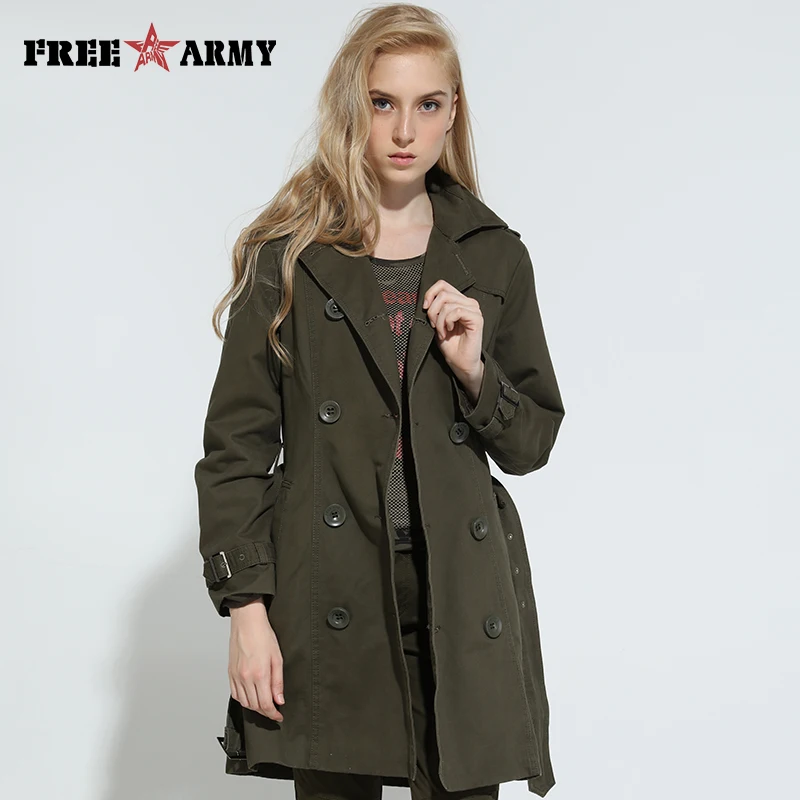 2016 осенний модный длинный Тренч Брендовое Женское пальто весенние Повседневный