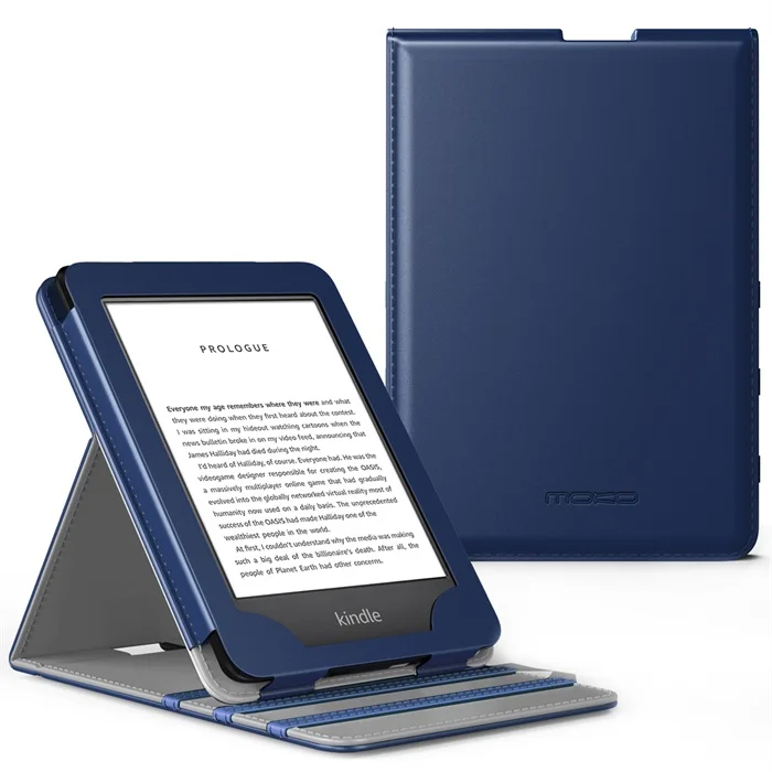 Indigo Чехол для нового Kindle(10-го поколения,)/Kindle(8-го поколения,), вертикальный откидной Чехол премиум класса с функцией автоматического пробуждения/сна - Color: Indigo