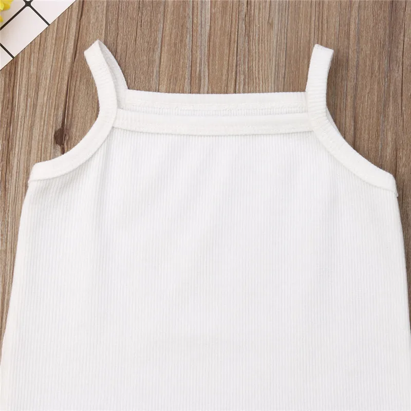 Boho/летние комплекты для маленьких девочек одежда без рукавов женское белье с