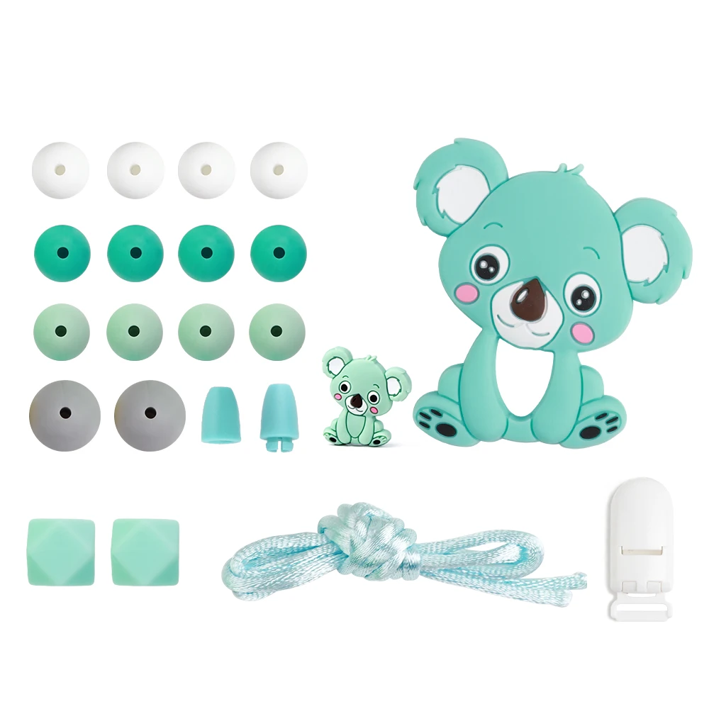 TYRY.HU Koala детские силиконовые бусины для прорезывания зубов DIY Набор детских бусин