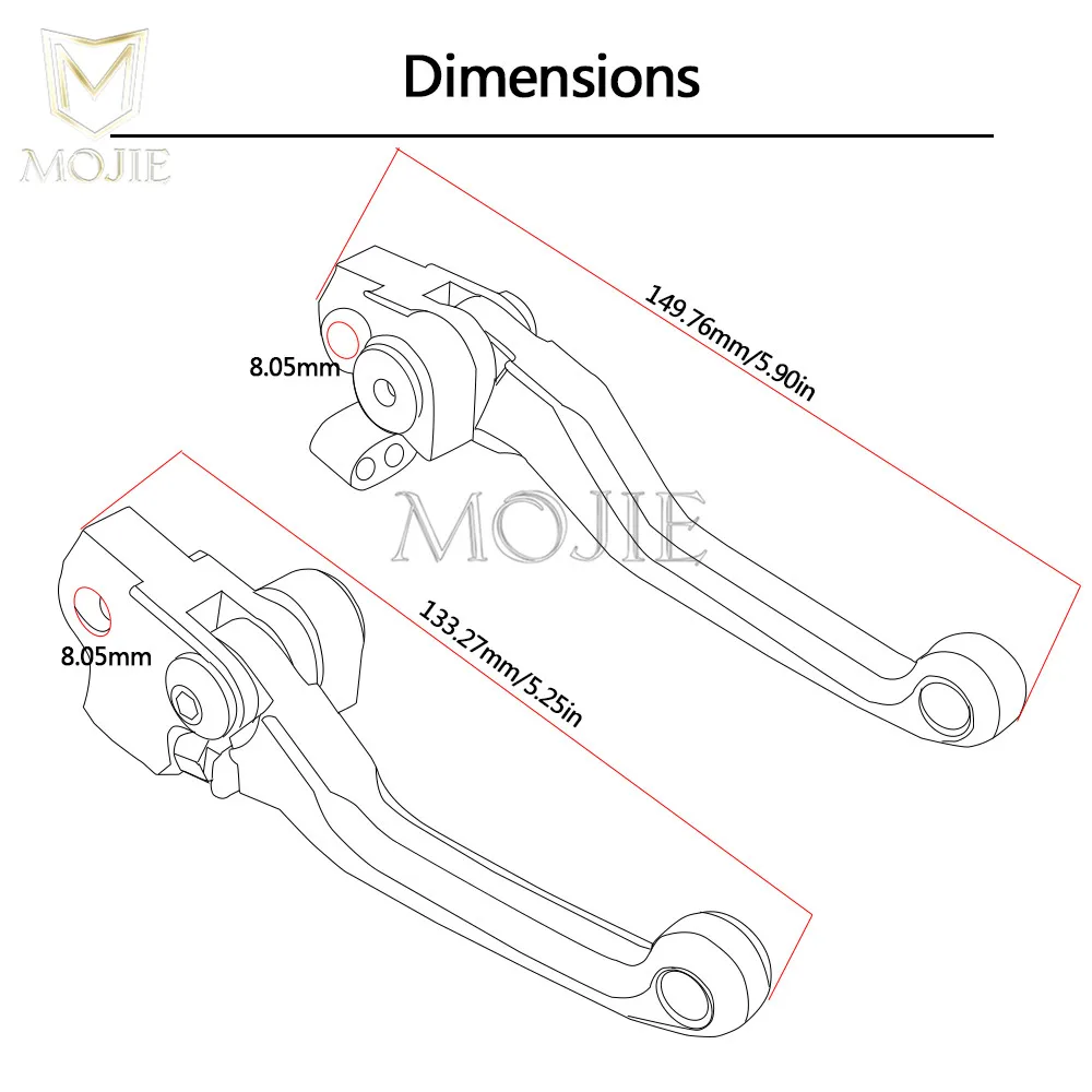Рычаги тормозной муфты для мотокросса мотоцикла YAMAHA YZ250 YZ 250 1989-1995 2001-2007 2008-2014 2015-2019