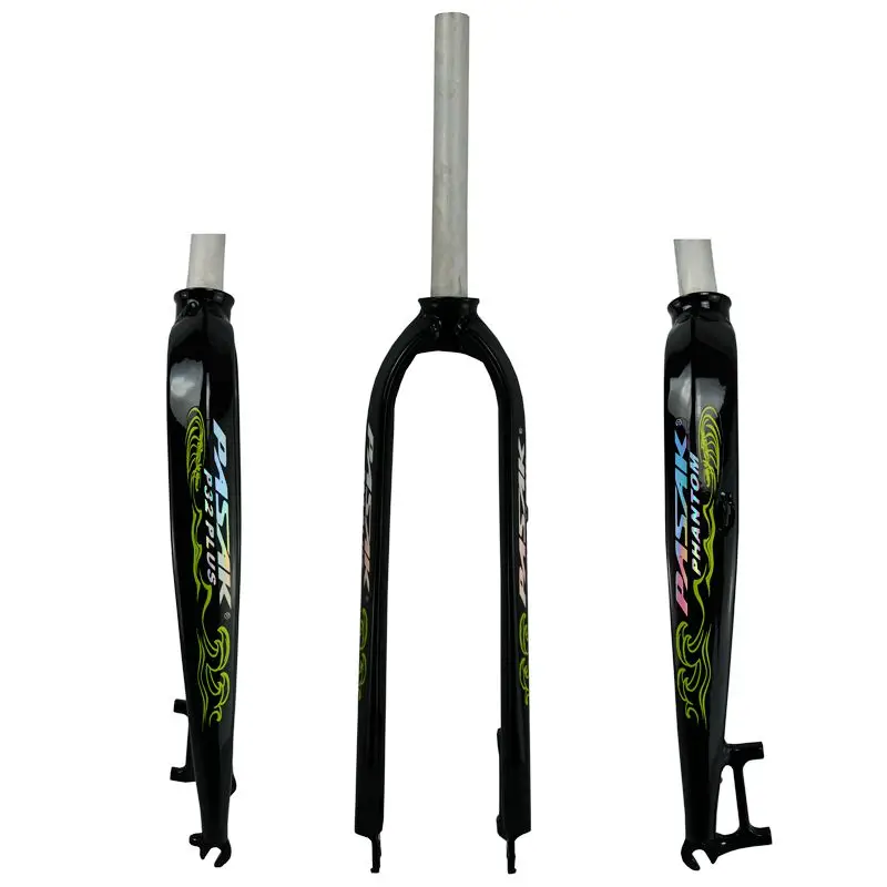 black green PASAK велосипедная жесткая вилка 2" 27,5" 2" алюминиевая горная Велосипедная вилка для шоссейного велосипеда жесткая модель P32 дисковый тормоз - Цвет: black green
