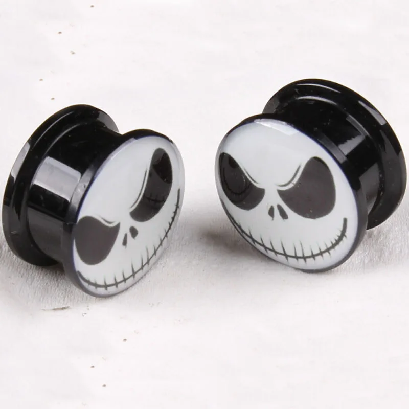 Fashion Nightmare 1 Pair Big Ear Gauges Piercing Plugs Tunnels Screw Fit Ear Stretching For Women Personality Body Jewelry