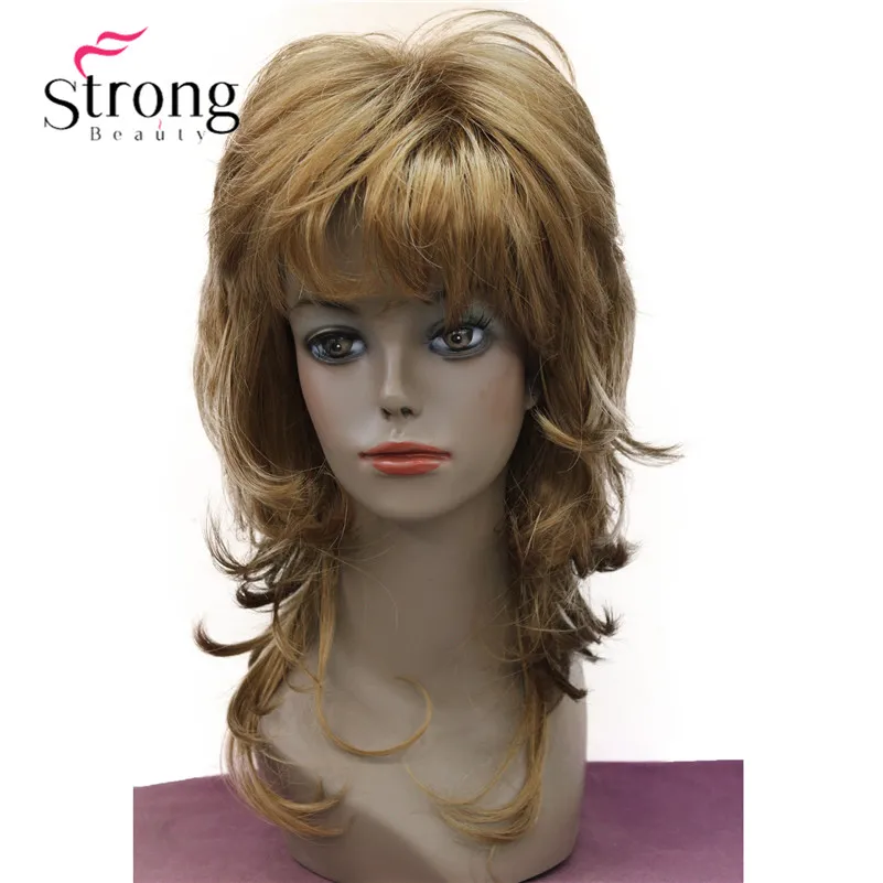 StrongBeauty женский слоистый парик из синтетических волос с темными корнями Омбре
