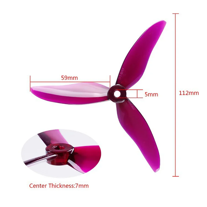 

4Pairs GEMFAN 51499 Freestyle Three-bladed Paddle 5.1inch FPV Propeller for RC Drone Spare Parts Accessories Quadcopter Multi
