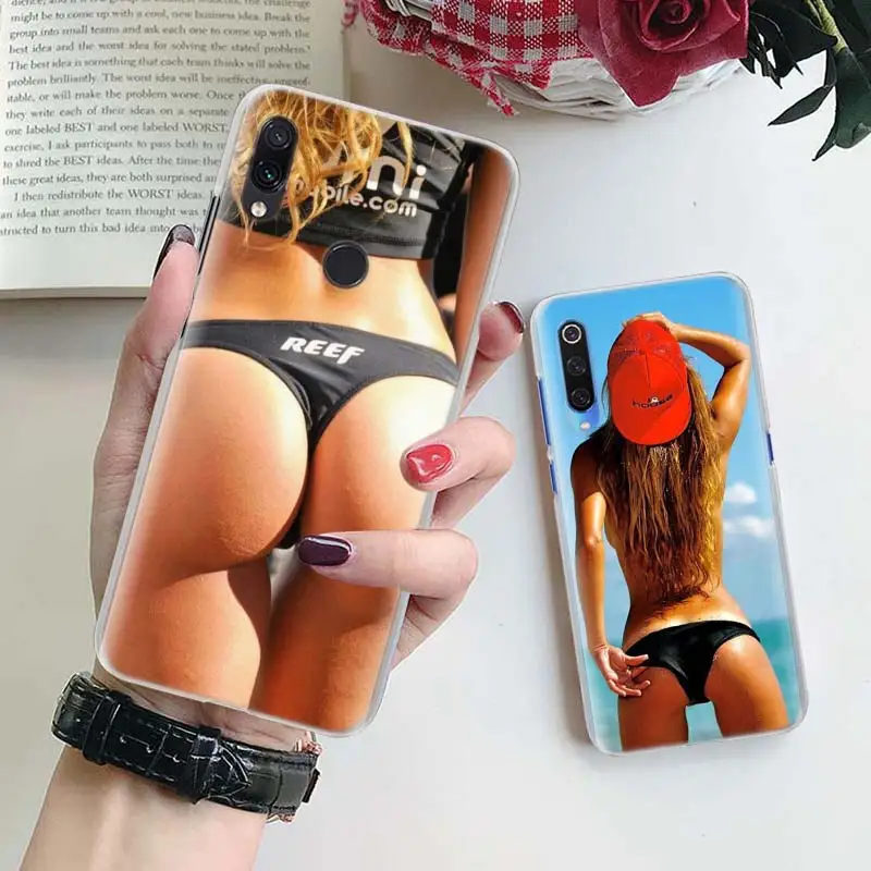 Сексуальное нижнее белье бикини для женщин и девушек чехол для Xiaomi Redmi 7 6 6A 5 Plus 5A Note 5 6 7 Pro 4X S2 GO Pocophone F1 чехол