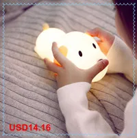 Сенсорная лампа с регулируемой яркостью, светодиодный ночник, лунный USB Перезаряжаемый светильник для маленьких детей, креативный подарок, прикроватная тумбочка для спальни, гостиной