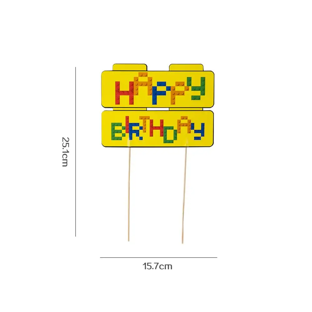 Набор из 9 строительных блоков кирпичная тема набор топов для кексов топпер торта