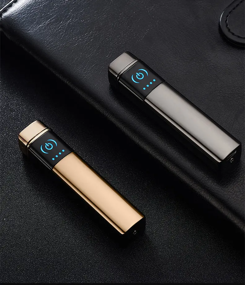 Dual Arc электронная usb-зажигалка для прикуривателя с сенсорным экраном, быстрая зарядка, ветронепроницаемый прикуриватель с индикатором гаджеты для мужчин
