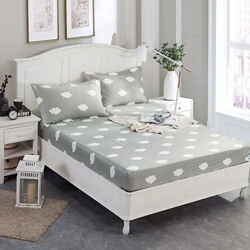 fitted sheet 6 Простыня из хлопка, простыня с эластичной резинкой, постельное белье, наматрасник, наволочки, Твин, Квин, размер, русский размер, 160x200 см - Цвет: fitted sheet 6