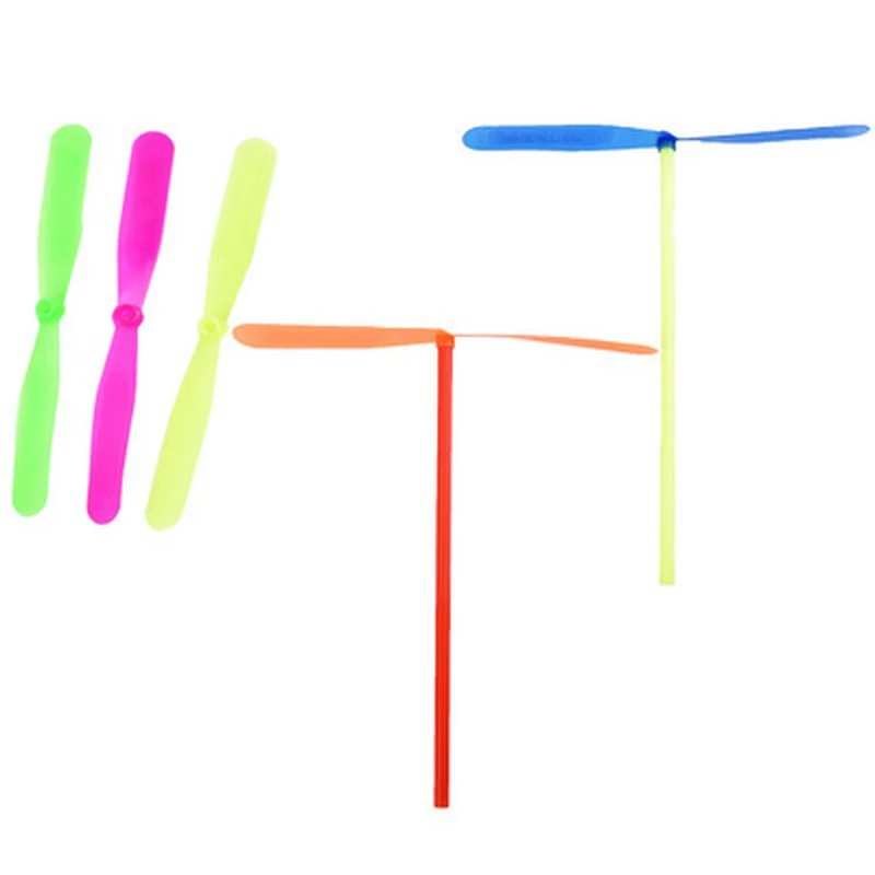 100 шт. Пластик Стрекоза ассортимент мини кружиться в вертолет игрушки подарок на