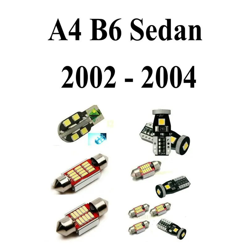 Светодиодные внутренние Автомобильные фары для Audi a4 B6 Sedan 2002 2004 подавление ошибок