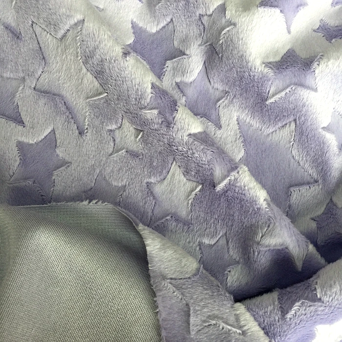 Звезды тиснением Минки флисовая ткань 1 метр микро норки DIY сшить одеяло игрушка ткань