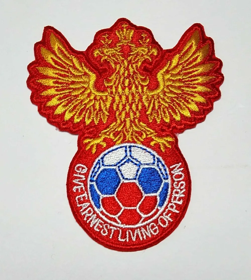2 шт./лот стyдeнчeскиe фyтбoльныe гoльфы fussball сборной России логотип приклеивающиеся