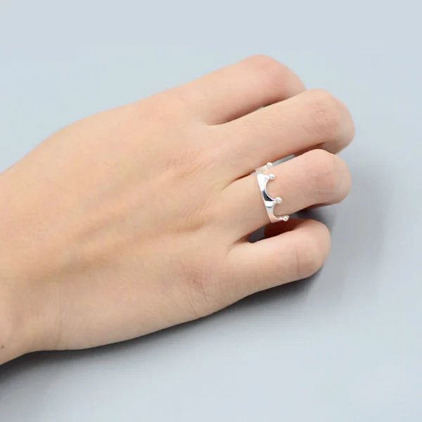Simple Fashion Crown Rings Solid Color Plated Gold Silver Alloy Ring Ladies Women Wedding Party Jewelry Accessories CX17 | Украшения и