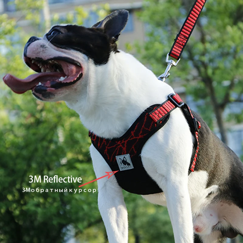 Pet No Pull Nylon Dog Harness Adjustable Reflective Soft Padded Harnesses Vest For Training Walking Small Medium | Дом и сад