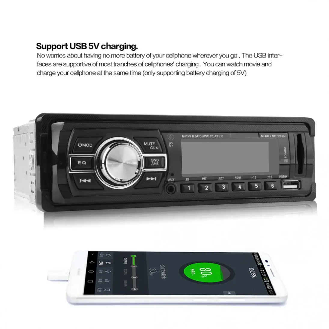 Автомобильный MP3 плеер с bluetooth и FM передатчиком 12 В стереозвук Aux вход приемник SD USB