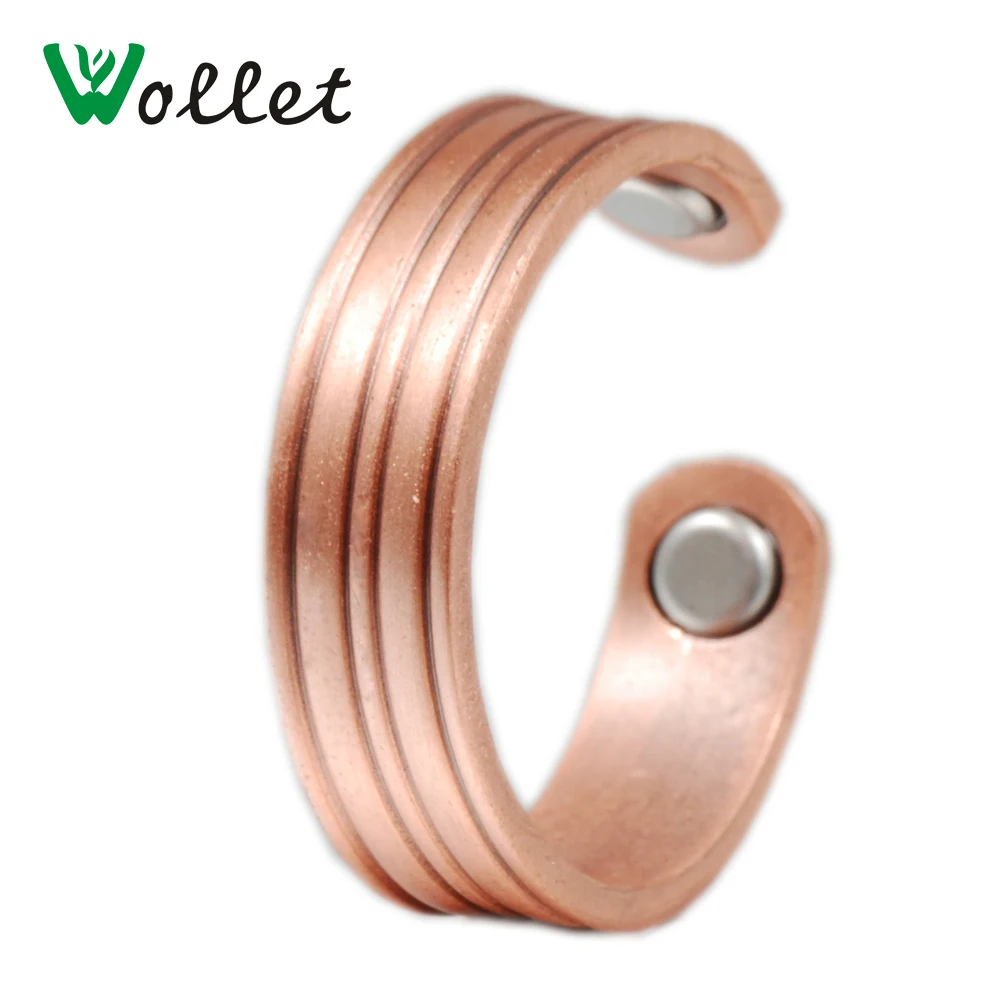 

Wollet Jewelry /Women/Men's Adjustable Healthy Magnetic Copper Ring for Arthrit