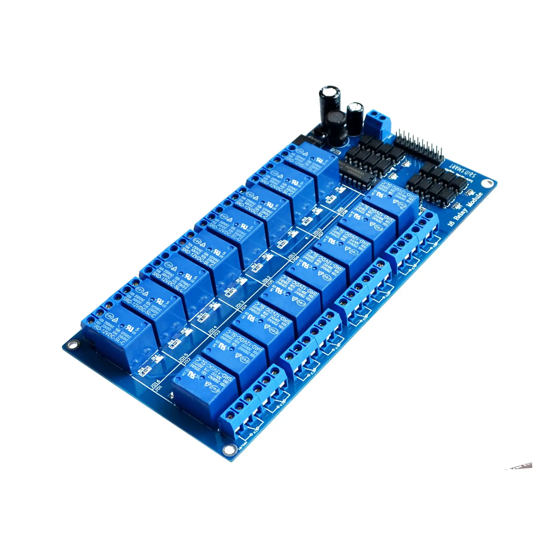 12V 5V 16-канальный релейный модуль Интерфейс доска для Arduino PIC ARM DSP ПЛК с защитой