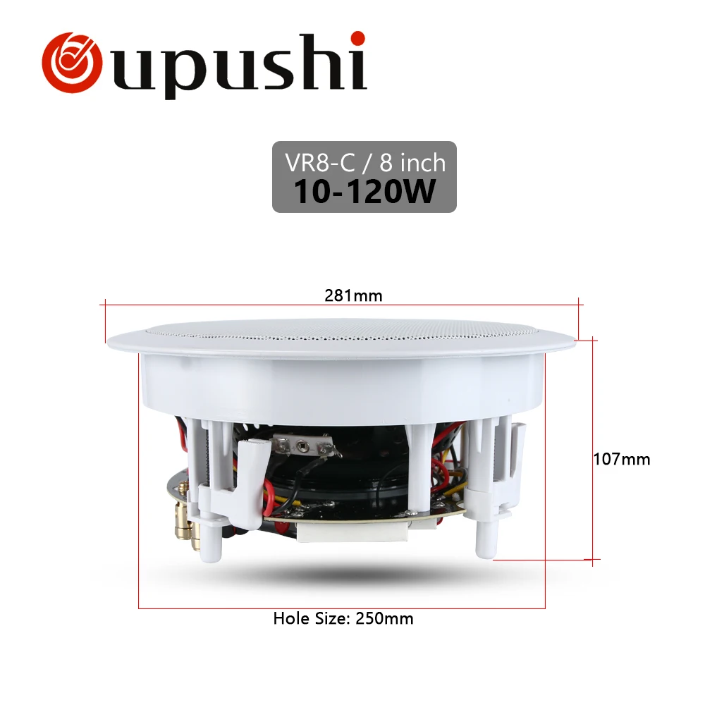 OUPUSHI VR8 C 10 120W высококачественные Встроенные колонки и настенные домашние фоновые