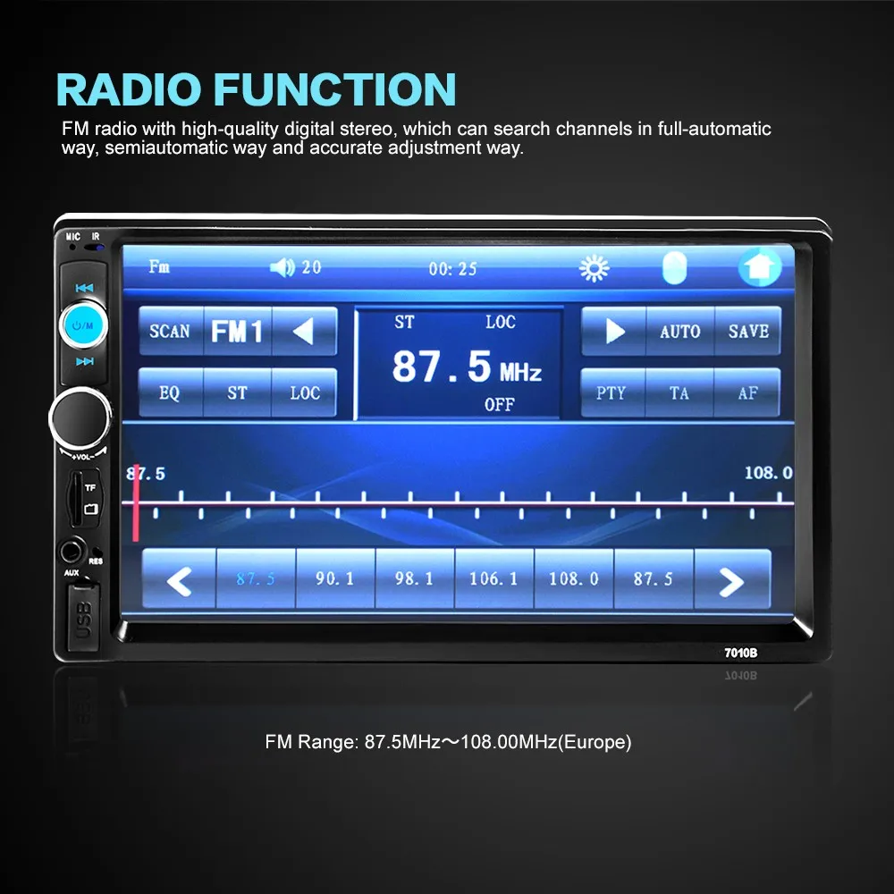 2 DIN Автомобильный Радио плеер HD авто камера заднего вида Bluetooth FM MP3 MP4 MP5 Аудио видео USB Авто Электроника Авторадио