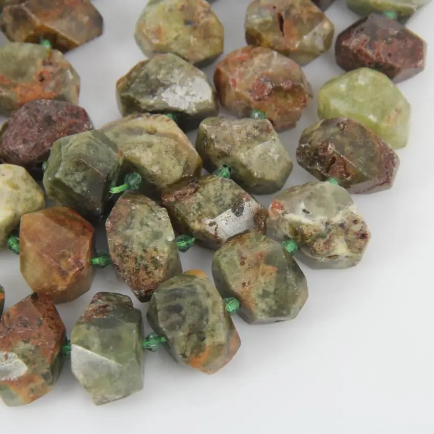 Ожерелье из граненых бусин ювелирных изделий|loose beads|stone cutgreen garnet |