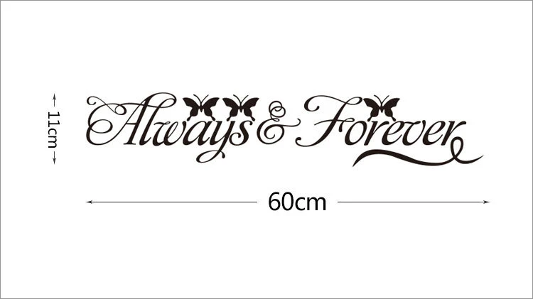 Виниловые наклейки на стены always and forever домашний декор сделай сам съемные