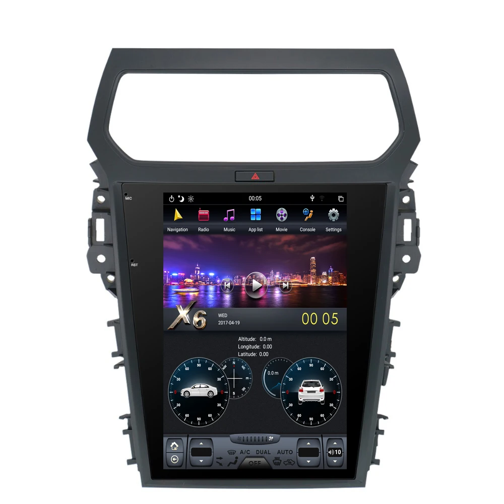 Автомобильный DVD-плеер в стиле Тесла ANDR 8 1 4 + 64 ГБ GPS-навигация Android для Ford Explorer 2011-2019