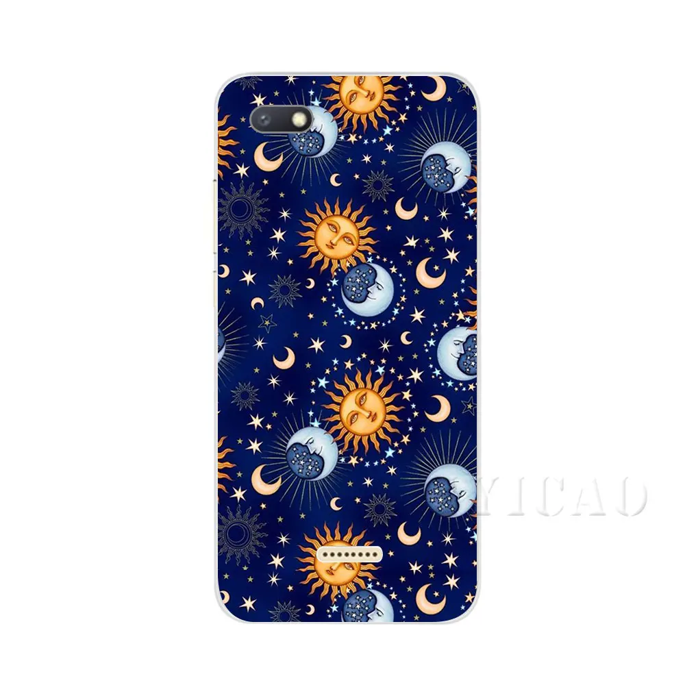 IYICAO Солнце Луна звезды цветной Жесткий Чехол для Xiaomi mi 5 5S 6 8 9 Lite SE A1 A2 F1 x 2 S MAX мы