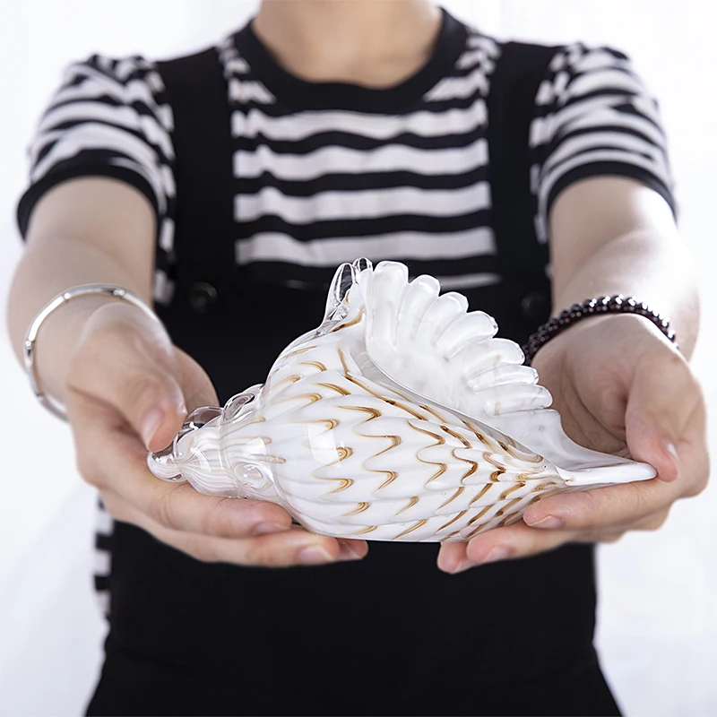 Большие вручную выдувные морские ракушки H &amp D статуэтки стеклянные для