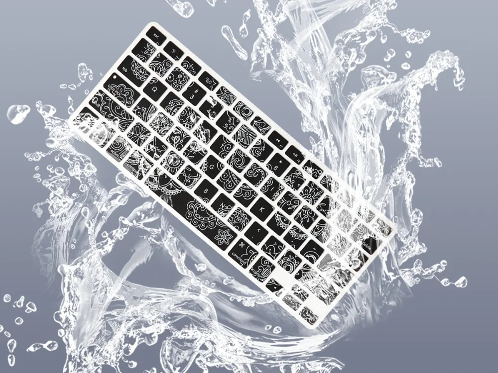 1 шт. силиконовая клавиатура для ноутбука с рисунком черной розы Защитная пленка