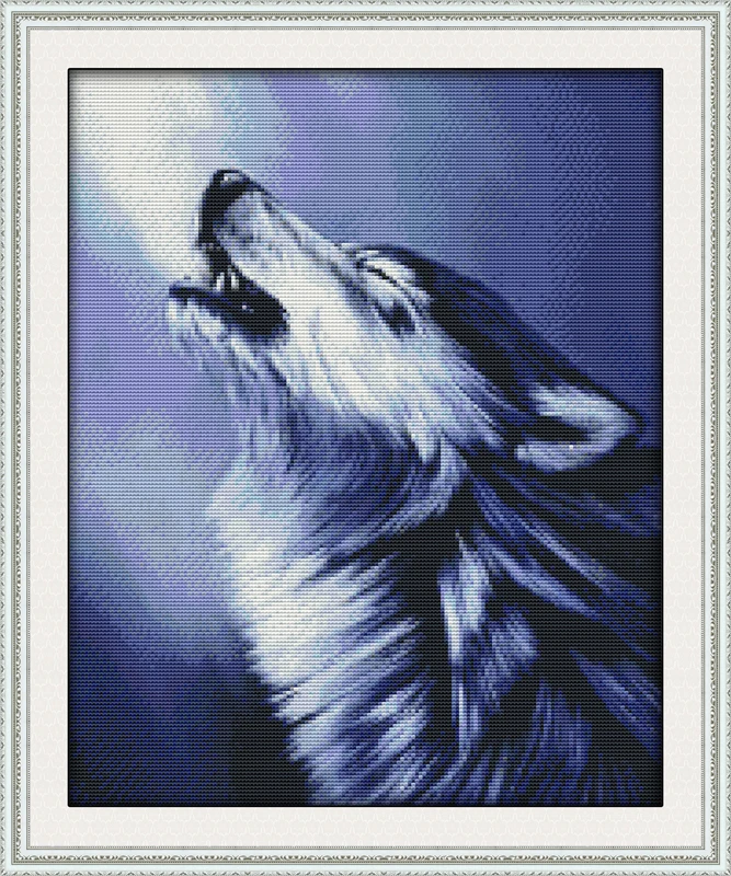 D347 Joy Sunday Jungle beast wolf/tiger/leopard/lion DIY холст DMC Счетный Набор для вышивания крестиком Набор для вышивания рукоделие - Цвет: D347