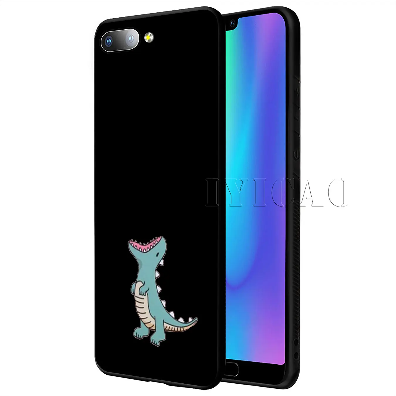 Мягкий силиконовый чехол для телефона IYICAO Dinosaur Unicorn Для Huawei Y9 Y7 Y6 Prime 2019 Honor 20 8C 8X 8 9