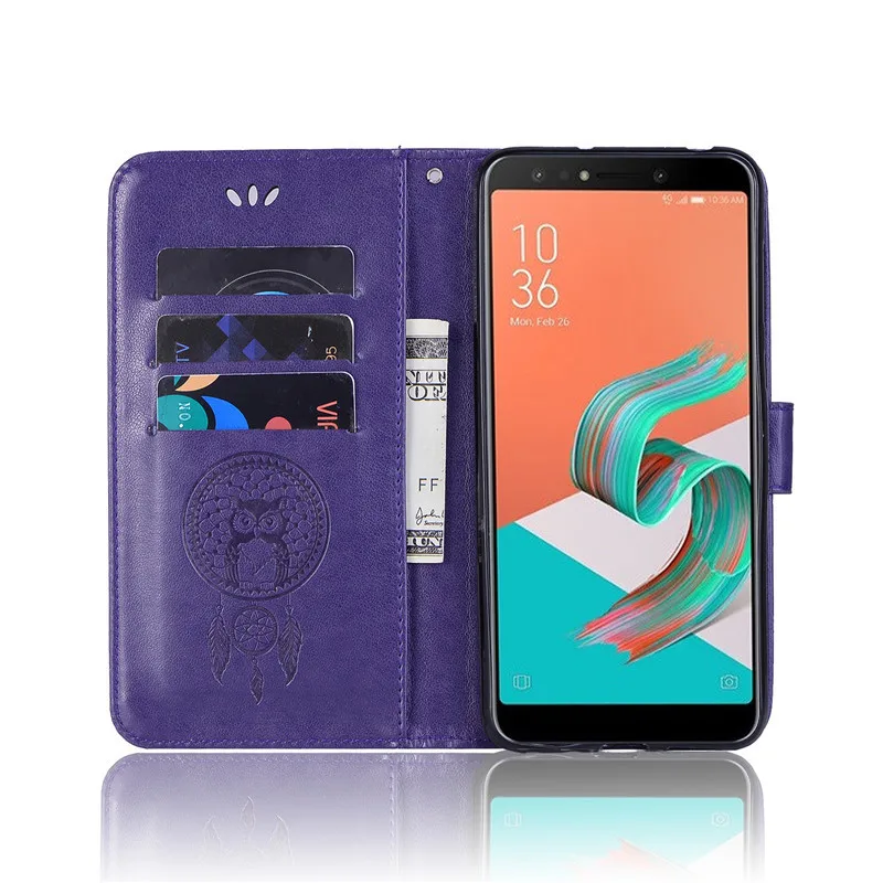 Для Asus Zenfone 5 Lite ZC600KL Чехол Флип обложка на заднюю панель из искусственной кожи