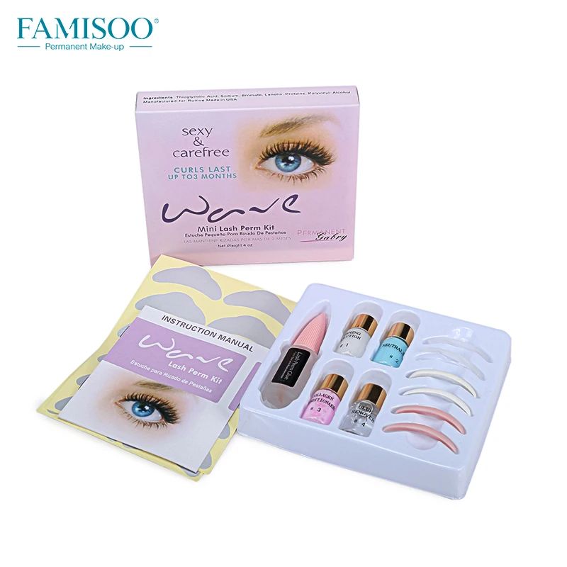 FAMISOO MINI Eyelash Curling Perm Kit Wave Lotion Last up to 3 Months Permanent | Красота и здоровье