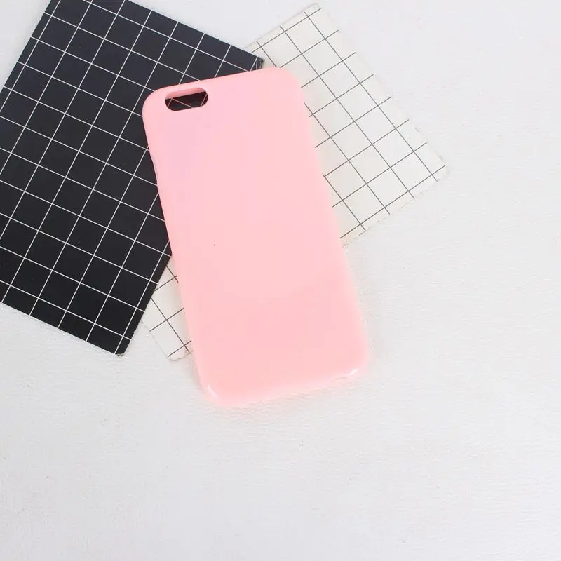 Мягкий TPU чехол для iPhone 7 plus 6 S Plus Аксессуары чистый цвет модная задняя крышка Coque 5