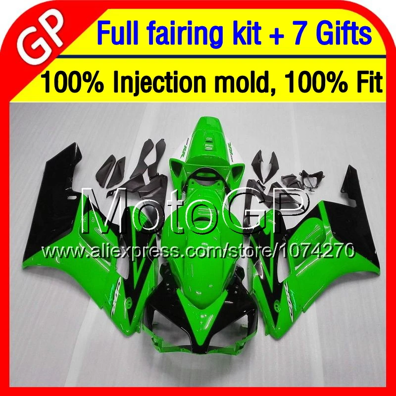 7 giftsGreen черный Инъекция Для HONDA CBR 1000RR 04 05 CBR1000 38GP73 RR 1000 CBR1000RR 2004 2005 Обтекателя Gloss