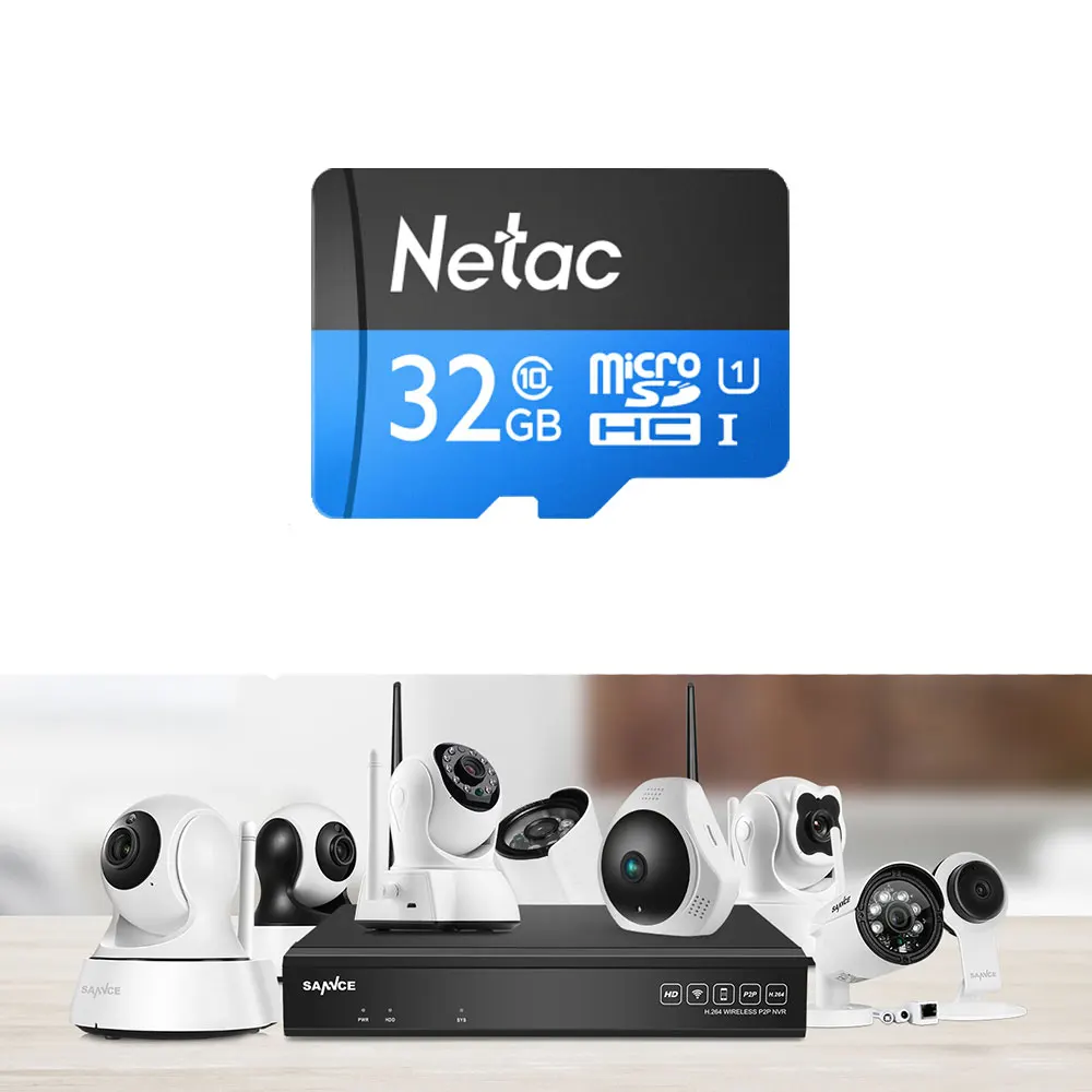 

Professional 32GB Micro Sd Card For SANNCE 720P 960P 1080P IP Cameras For Local Video Storage