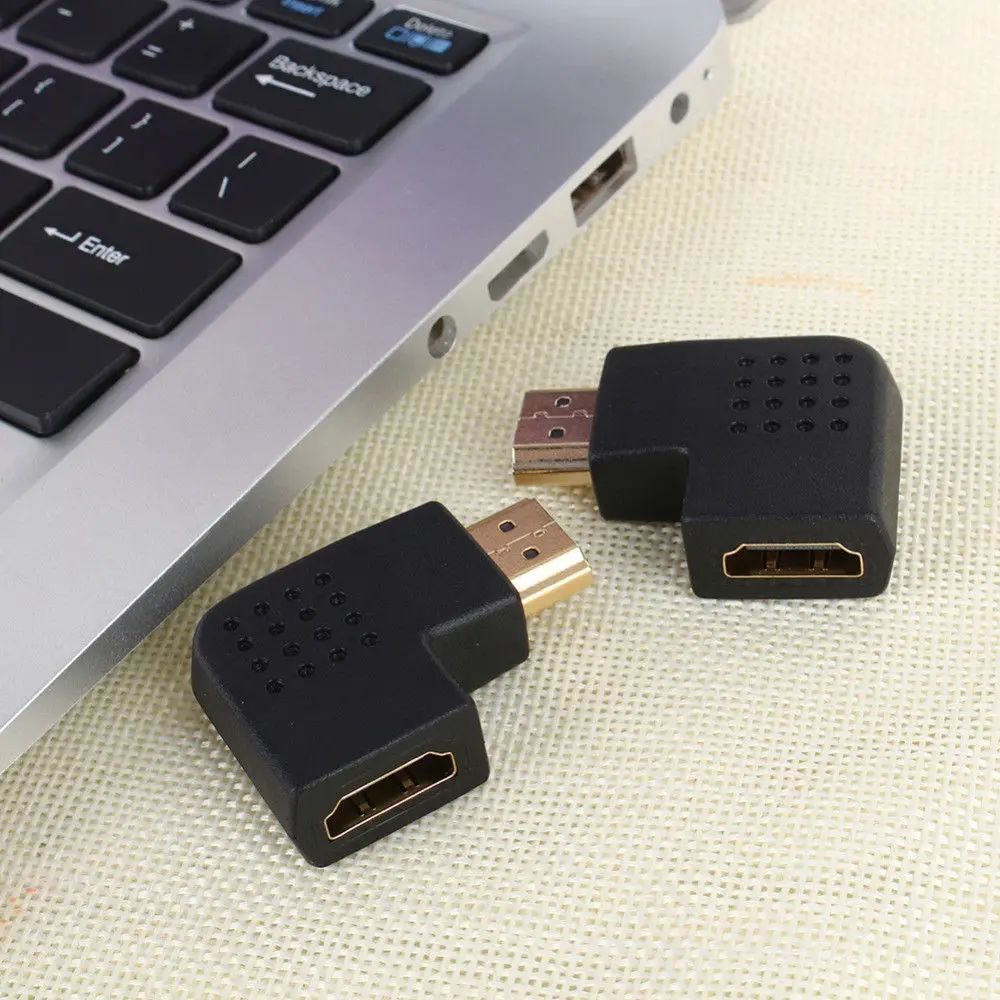 90 градусов левый и правый угол адаптер Папа мама Кабельный разъем HDMI HDTV|Кабели HDMI|
