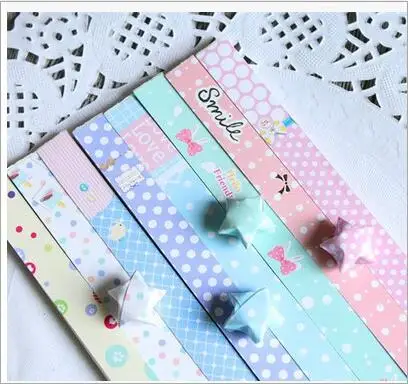 400pcs as picture 400 шт., бумажные сверкающие складные подарочные изделия с изображением счастливой звезды, креативные бумажные изделия для рукоделия, оригами, бумажные материалы для украшения квиллинга - Цвет: 400pcs as picture