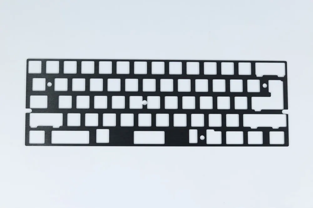 Black Механическая клавиатура DIY CNC 60% пластина анод алюминиевый чертеж совпадения позиционирования пластина поддержка ISO ANSI для GH60 pcb - Цвет: Black