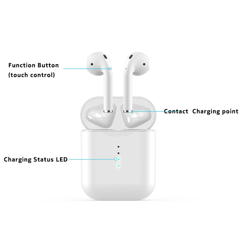 I10 наушники вкладыши TWS Bluetooth 3D бас Беспроводной 5 0 бинауральные вызова гарнитура
