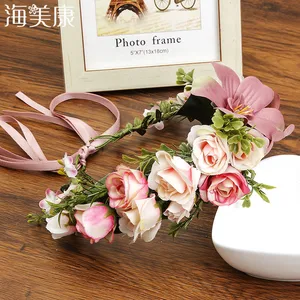 Женская повязка на голову Haimeikang, в стиле бохо, с цветами лилии, 4 цвета, 2021