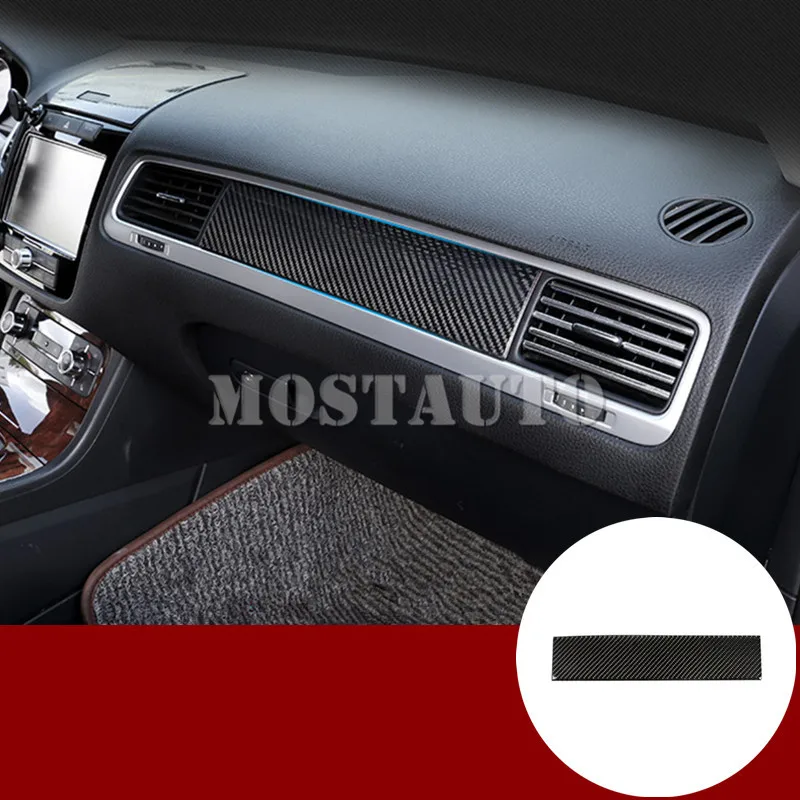 

For VW Touareg Carbon Fiber Dashboard Glove Box Molding Trim Cover 2011-2018 1pcs Car Accessories Interior Car Decor Car Trim